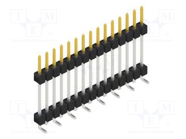 Connector: pin strips; pin header; male; PIN: 15; 2.54mm; SMT; 1x15