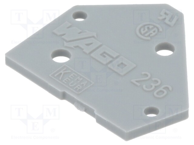 End piece; grey; Series: 236