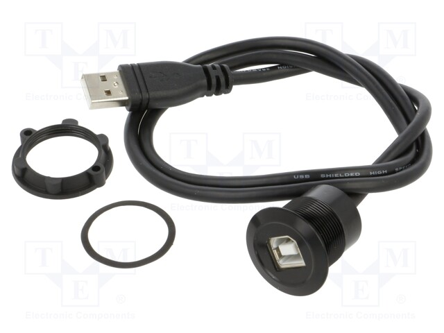 Adapter; USB A plug,USB B socket; USB 2.0; Thread: M25; 1÷10mm