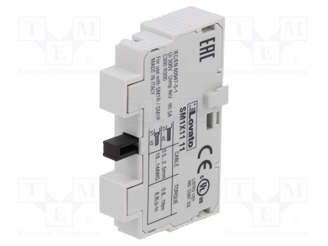 Auxiliary contacts; Contacts: NC + NO