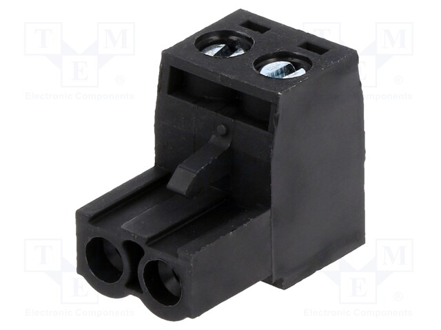 5.08MM EURO PLUG RA BLK 2CKT