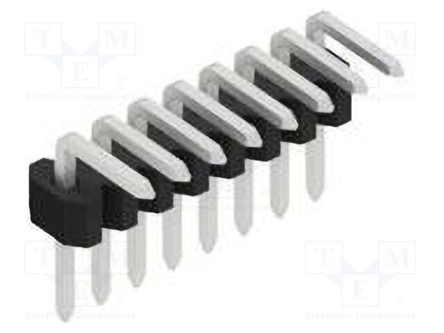 Connector: pin strips; pin header; male; PIN: 8; 1.27mm; THT; 1x8