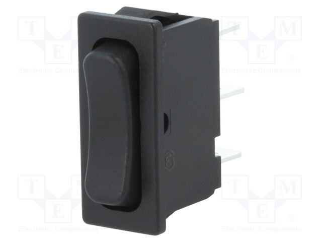 ROCKER; SPDT; Pos: 3; ON-OFF-ON; 6A/250VAC; IP40; 100mΩ; UL94V-2