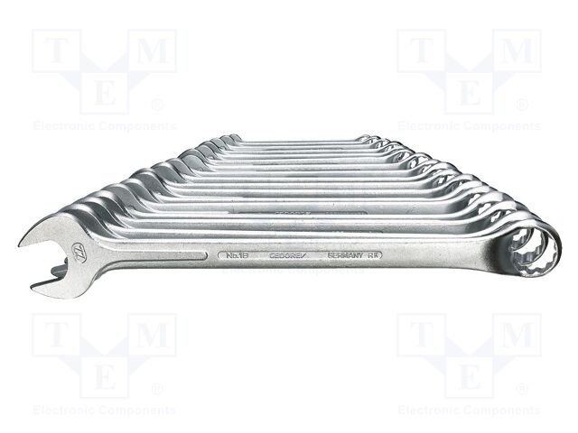 Wrench-set; combination spanner; Chrom-vanadium steel; 17pcs.