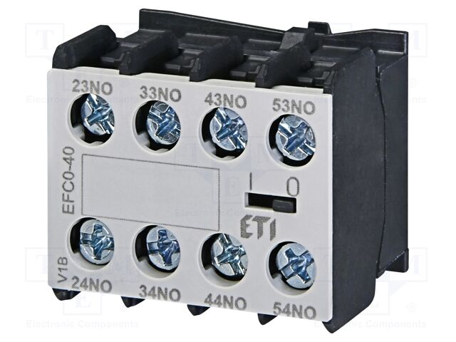 Auxiliary contacts; Series: CECO.3P; Leads: screw; Mounting: front