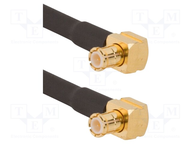 Cable; 0.25m; MCX male,both sides; angled