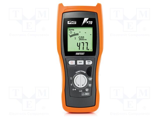 Meter: insulation resistance; LCD; R range: 0÷19.99Ω