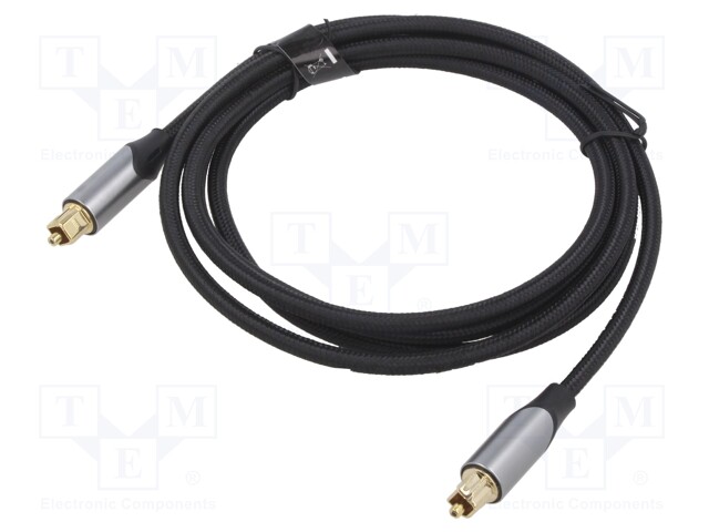 Cable; Toslink plug,both sides; 1.5m; Plating: gold-plated; black