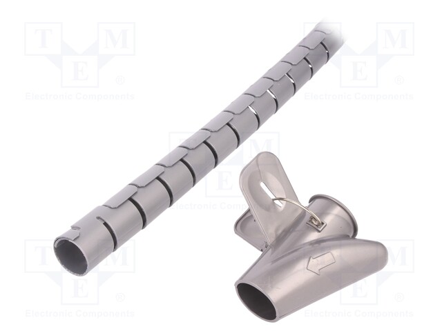 Spiral wrapping; ØBundle : 25mm; L: 2.5m; Body: silver