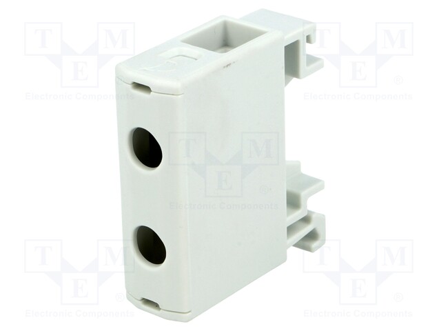 Splice terminal: rail; 1.5÷16mm2; ways: 1; terminals: 2; grey; TS35