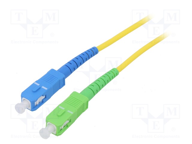 Fiber patch cord; OS2; SC/APC,SC/UPC; 1m; Optical fiber: 9/125um