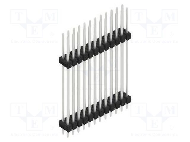 Connector: pin strips; pin header; male; PIN: 24; 2.54mm; THT; 2x12