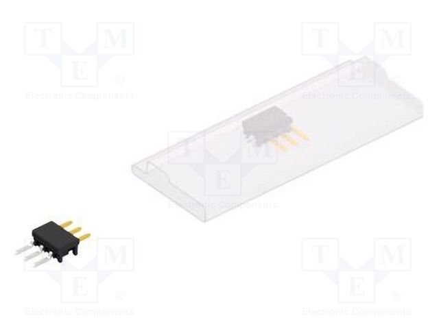 Connector: pin strips; pin header; male; PIN: 3; 2.54mm; SMT; 1x3