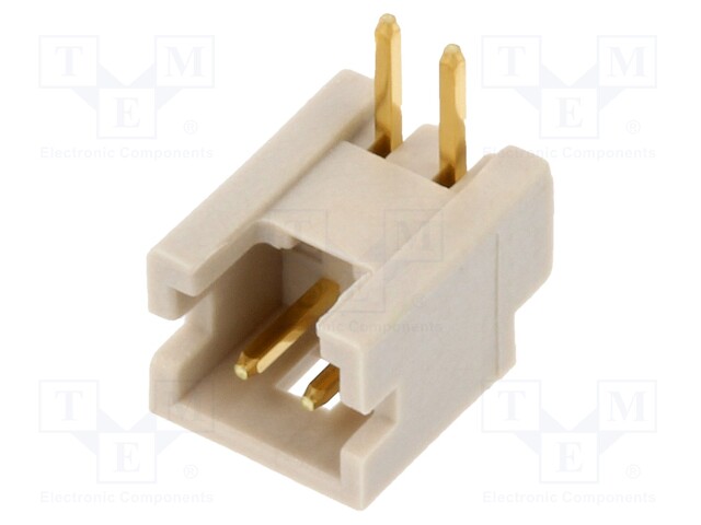 Socket; wire-board; male; DF13; 1.25mm; PIN: 2; THT; on PCBs