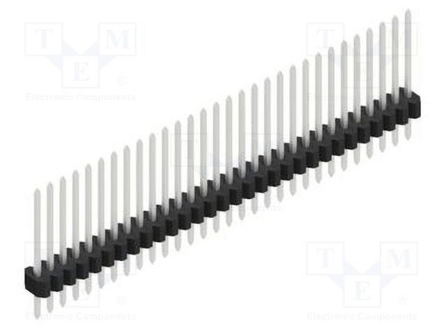 Connector: pin strips; pin header; male; PIN: 30; 1.27mm; THT; 1x30