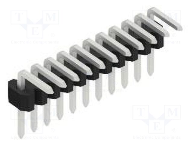 Connector: pin strips; pin header; male; PIN: 11; 1.27mm; THT; 1x11