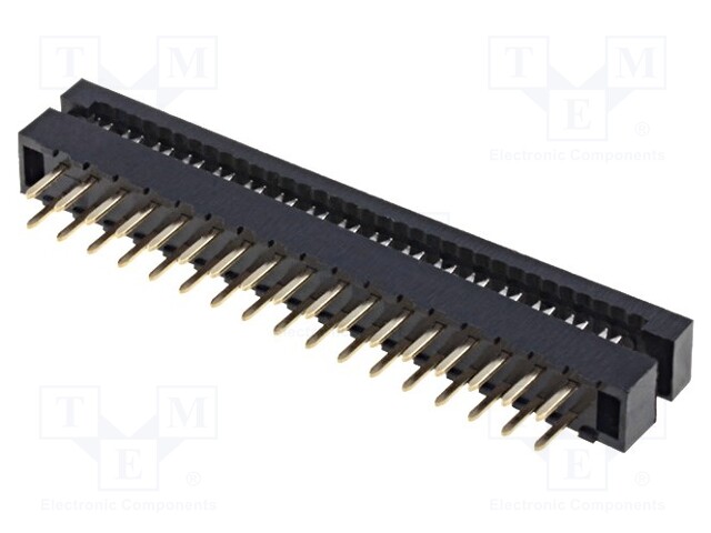 IDC transition; PIN: 34; THT; for ribbon cable; 1mm; Layout: 2x17