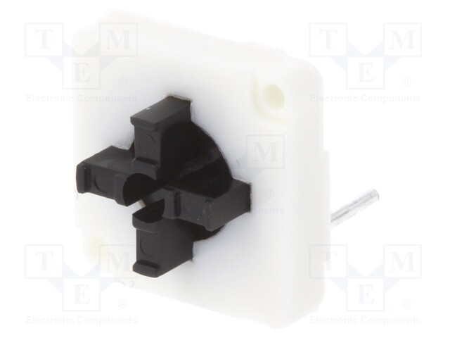 Switch: push-button; Pos: 2; SPST; 1A/100VDC; white-black; 100mΩ