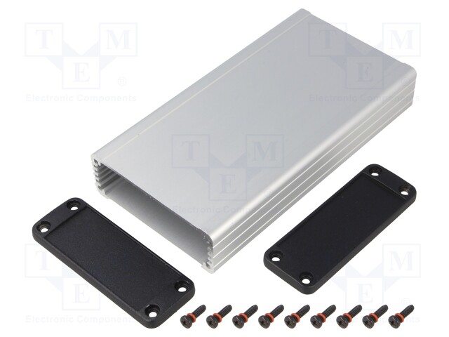 Enclosure: shielding; X: 84mm; Y: 160mm; Z: 28mm; aluminium; natural