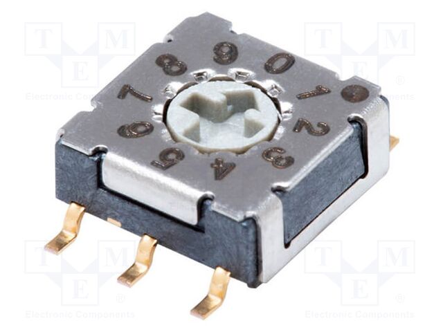 Encoding switch; DEC/BCD; Pos: 10; SMT; Rcont max: 100mΩ; Mat: LCP