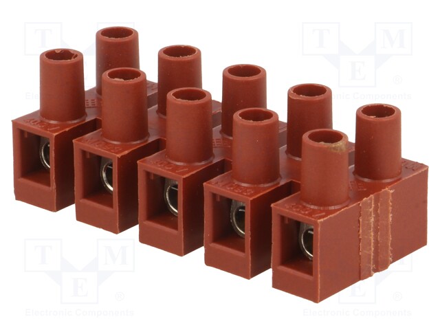 Terminal block; screw terminal; ways: 5; 4mm2; terminals: 10; 400V