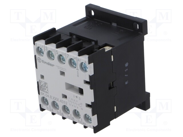 Contactor: 4-pole; for DIN rail mounting; 6K; IP20