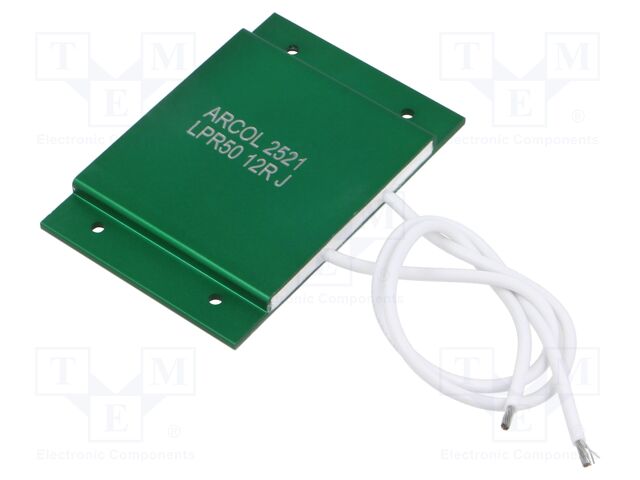 Resistor: wire-wound; screw; 12Ω; 50W; ±5%; 50x75x5.7mm