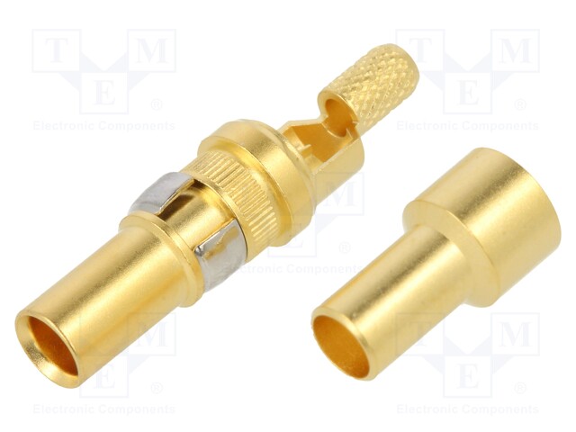 DIN-Signal coax f, solder/crimp, 50Ohm