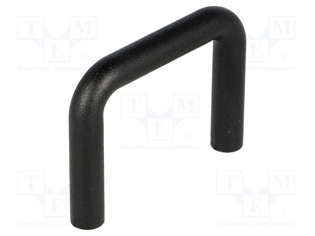 Handle; Mat: PC + ABS (UL); black; H: 28.4mm; L: 37.3mm; W: 5.5mm