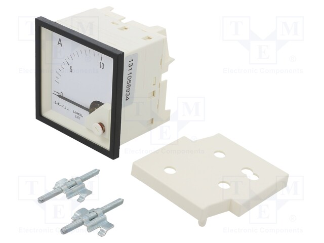 Meter; on panel; analogue; 0÷10 A; True RMS; Class: 1,5; 40÷72Hz