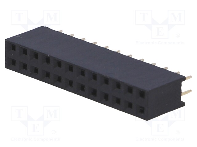 Socket; pin strips; female; PIN: 24; straight; 2.54mm; THT; 2x12