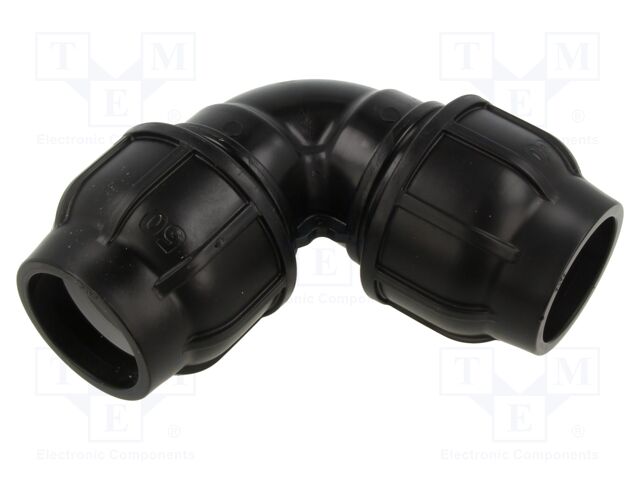 Splice terminal: clamping; 50mm; for PE pipes; Plast; 16bar