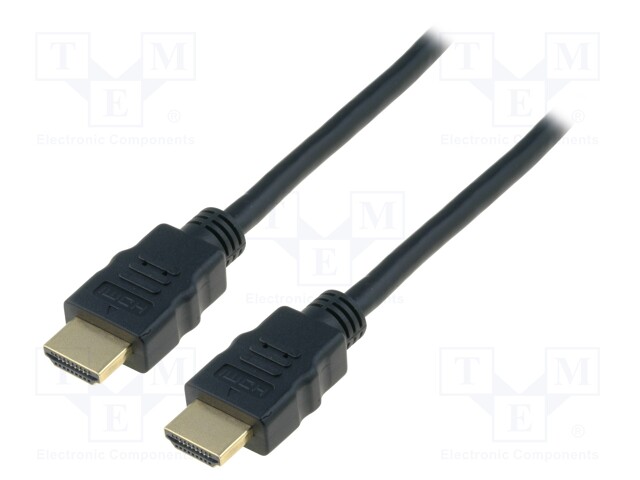 Cable; HDMI 2.0; HDMI plug,both sides; 1m; black