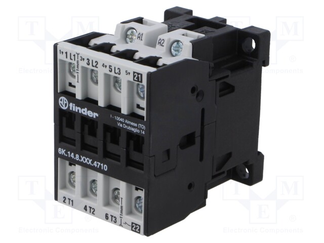 Contactor: 4-pole; for DIN rail mounting; 6K; IP20
