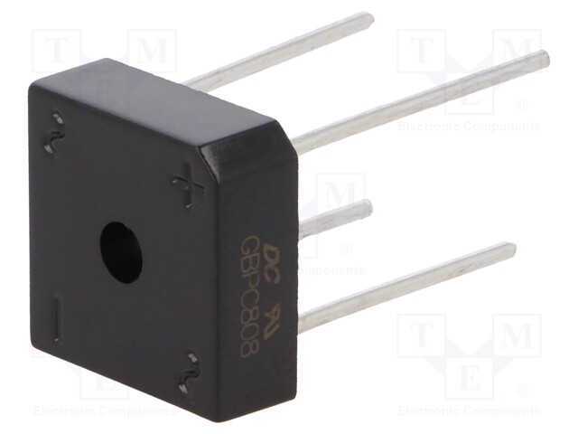 Single-phase bridge rectifier; Urmax:800V; If:8A; Ifsm:175A