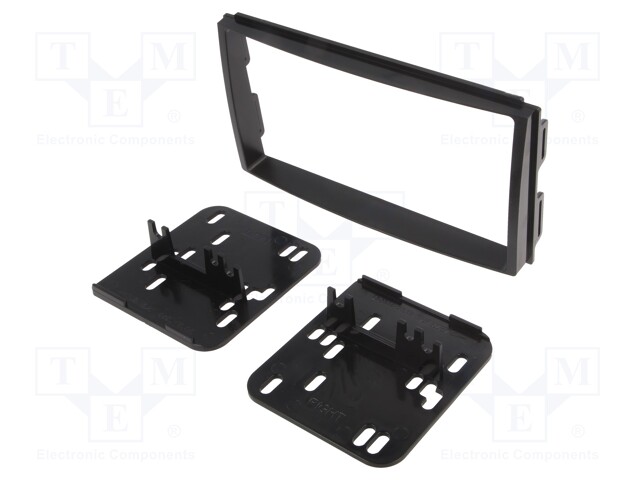 Radio mounting frame; Kia; 2 DIN; black