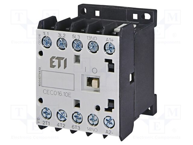 Contactor: 3-pole; NO x3; Auxiliary contacts: NO; 110VAC; 22A; CEC