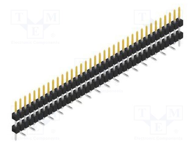 Connector: pin strips; pin header; male; PIN: 36; 2.54mm; SMT; 1x36