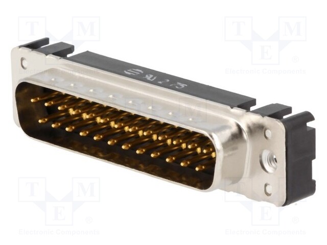 D-Sub; PIN: 25; socket; male; straight; THT; UNC4-40