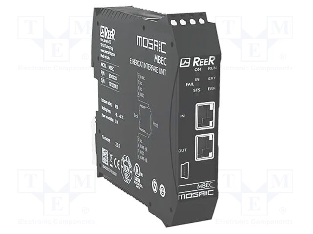 EtherCAT communication card; 24VDC; for DIN rail mounting; IP20