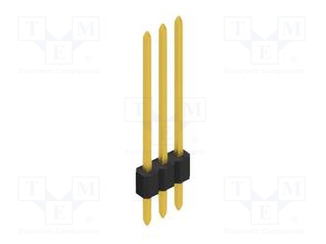 Connector: pin strips; pin header; male; PIN: 3; 1.27mm; THT; 1x3