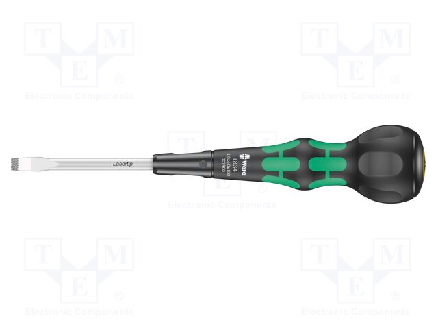 Screwdriver; slot; 235mm; Kraftform Ball-Grip 1834
