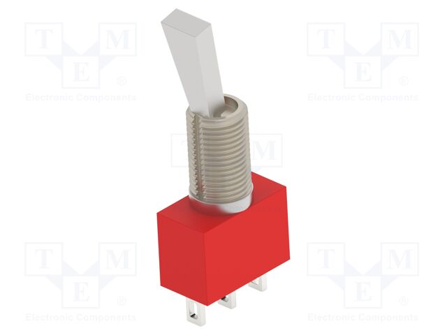 Switch: toggle; Pos: 2; SPDT; ON-(ON); 5A/125VAC; 5A/28VDC; -30÷85°C