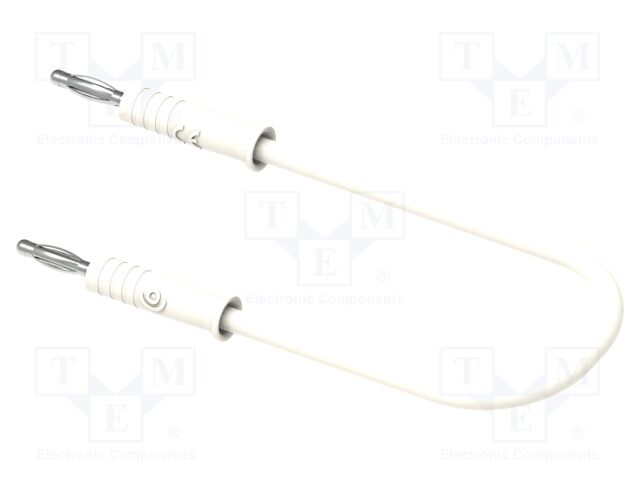Test lead; 60VDC; 30VAC; 6A; banana plug 2mm,both sides; Len: 0.5m