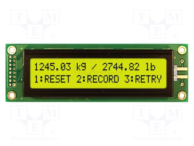 Display: LCD; 24x2; grey; 116x37mm; LED; Interface: 8bit,parallel