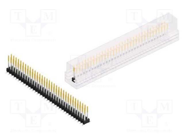 Connector: pin strips; pin header; male; PIN: 66; 2.54mm; SMT; 2x33