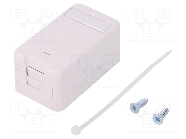 Socket; RJ45 housing; unshielded,Keystone; Colour: white; female