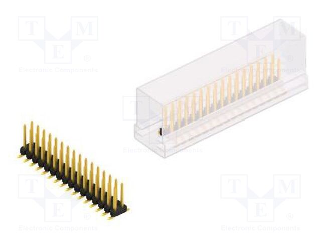 Connector: pin strips; pin header; male; PIN: 32; 2mm; SMT; 2x16