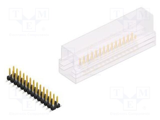 Connector: pin strips; pin header; male; PIN: 28; 2.54mm; SMT; 2x14