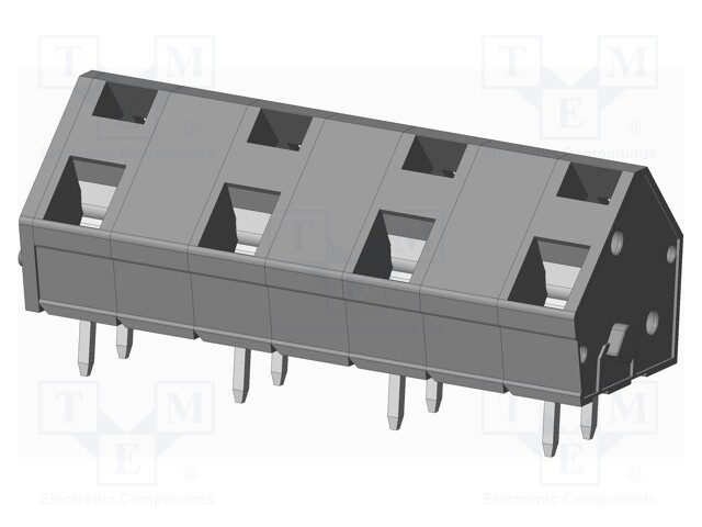 Connector: PCB terminal block; terminal; angled 45°; on PCBs